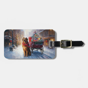 Irish Setter Christmas Festive Season Luggage Tag