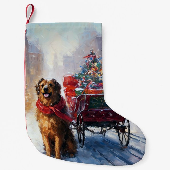 Irish Setter Christmas Festive Season  Small Christmas Stocking (Front)