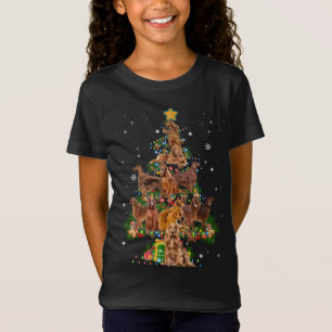 Irish Setter Christmas Tree Funny Dog Lover Xmas P T-Shirt