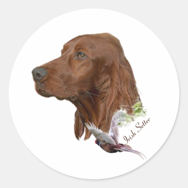 Irish Setter  Classic Round Sticker (Front)