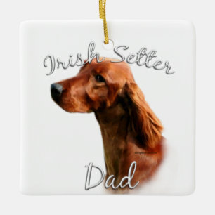 Irish Setter Dad 2 Ceramic Ornament