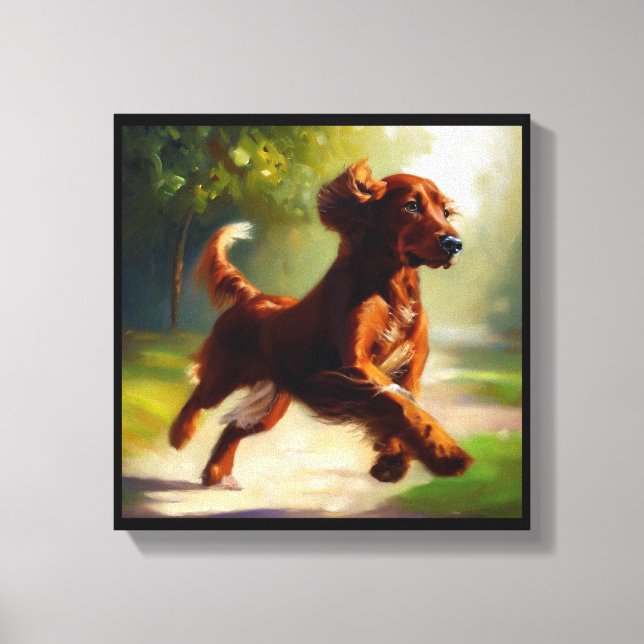 Irish Setter Dog Canvas Print (Front)