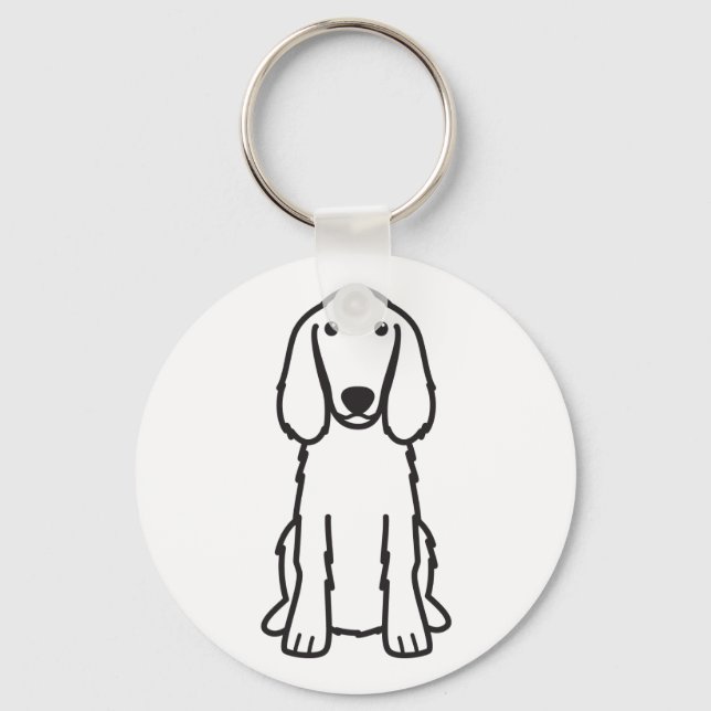 Irish Setter Dog Cartoon Key Ring (Front)