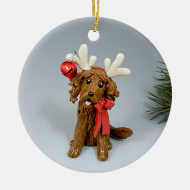 Irish Setter Dog Christmas Ornament (Front)