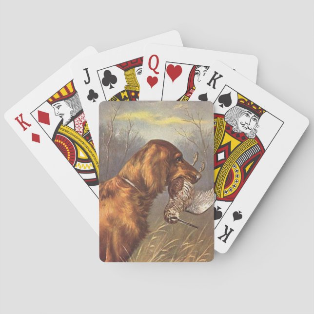 Irish Setter Dog Playing Cards (Back)
