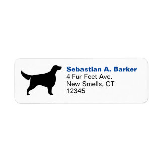 Irish Setter Dog Silhouette Return Address Labels