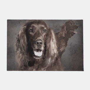 Irish Setter Dogs Digital Art Doormat