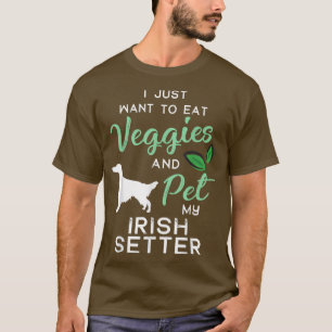 Irish Setter Funny Vegan Dog Lover Owner Xmas Birt T-Shirt