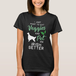 Irish Setter Funny Vegan Dog Owner Xmas Birthday T-Shirt