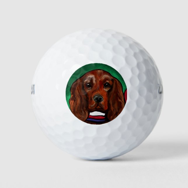 Irish Setter  Golf Balls (Front)