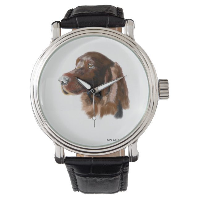 Irish setter hand drawn watch (Front)