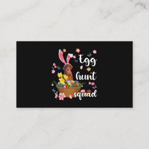 Irish Setter Happy Easter Day Easter Colorful Egg  Business Card