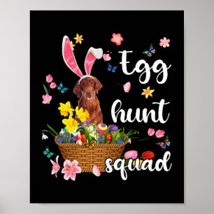 Irish Setter Happy Easter Day Easter Colorful Egg  Poster