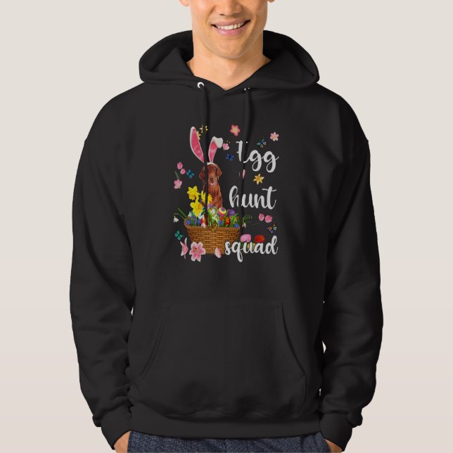 Irish Setter Happy Easter Day Easter Colourful Egg Hoodie (Front)