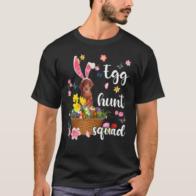 Irish Setter Happy Easter Day Easter Colourful Egg T-Shirt (Front)