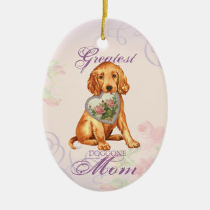 Irish Setter Heart Mom Ceramic Tree Decoration