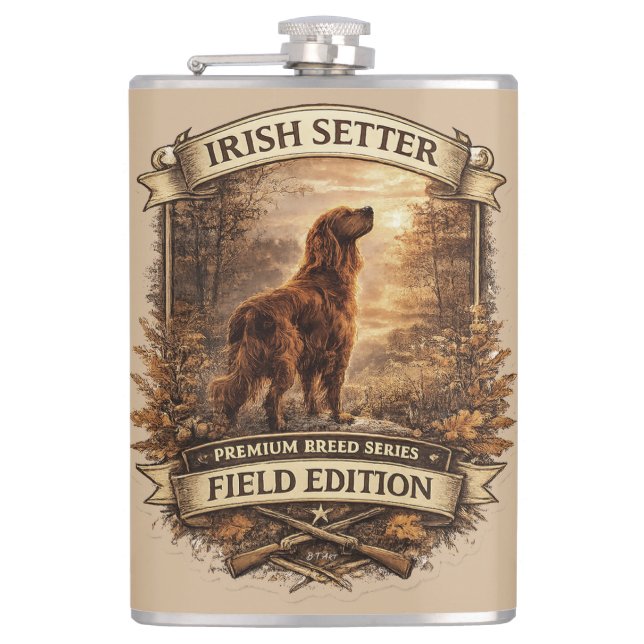 Irish Setter Hip Flask (Front)
