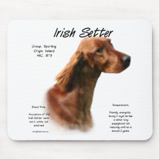 Irish Setter History Design Mouse Pad