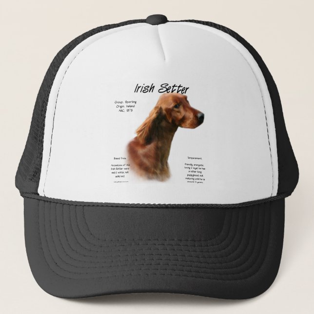 Irish Setter History Design Trucker Hat (Front)