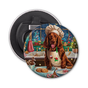 Irish Setter Holiday Baking: Festive Christmas  Bottle Opener