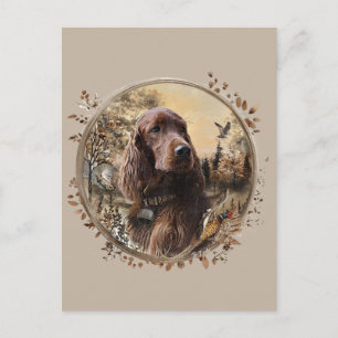Irish Setter Holiday Postcard