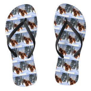 Irish Setter Let It Snow Christmas Jandals