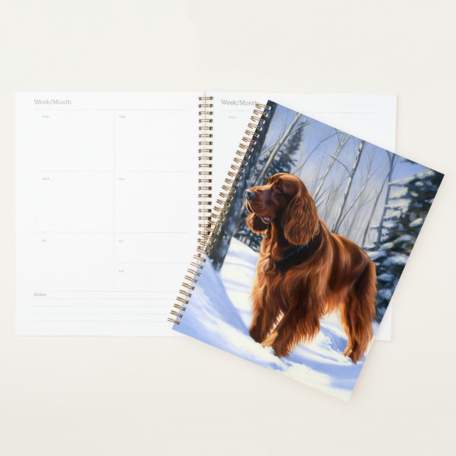 Irish Setter Let It Snow Christmas Planner (Display)