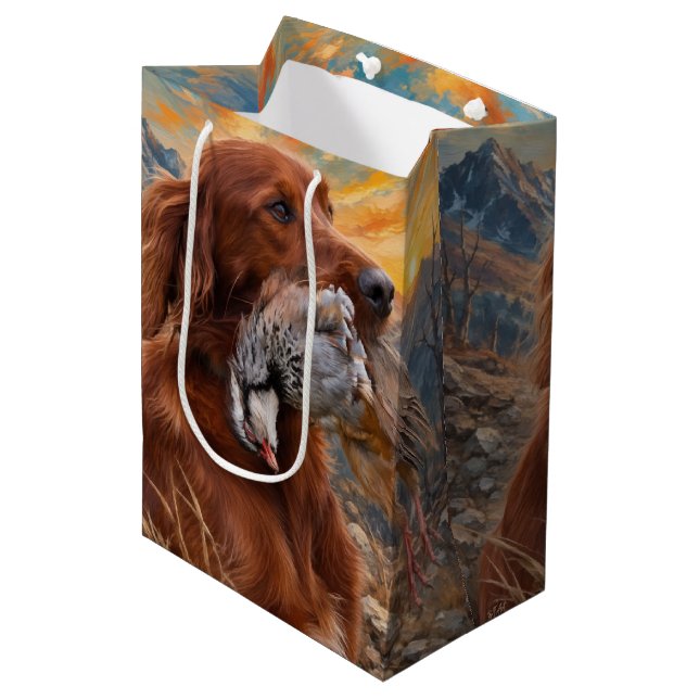 Irish Setter Medium Gift Bag (Front Angled)