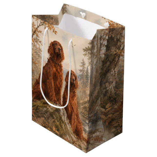  Irish Setter   Medium Gift Bag (Front Angled)