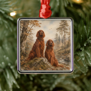 Irish Setter Metal Tree Decoration