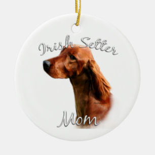 Irish Setter Mum 2 Ceramic Tree Decoration