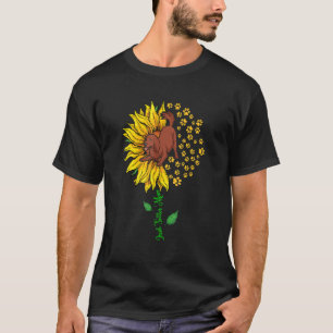 Irish Setter Mum Cute Sunflower Dog Paws Lover Mot T-Shirt