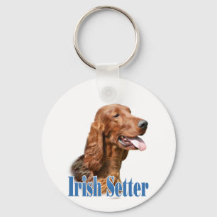 Irish Setter Name Key Ring
