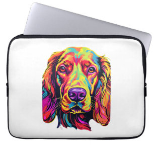 Irish Setter Neon Design Laptop Sleeve