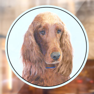 Irish Setter Painting - Cute Original Dog Art