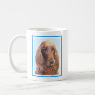 Irish Setter Painting - Cute Original Dog Art Coffee Mug