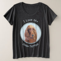 Irish Setter Painting - Cute Original Dog Art