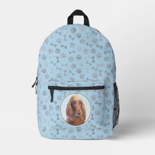 Irish Setter Painting - Cute Original Dog Art Printed Backpack