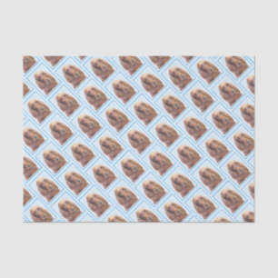 Irish Setter Painting - Cute Original Dog Art Tissue Paper