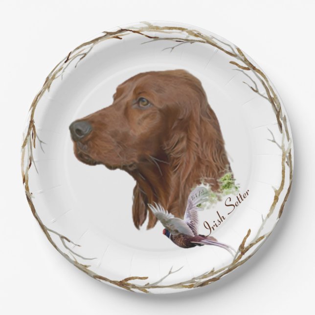 Irish Setter      Paper Plate (Front)