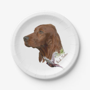 Irish Setter Paper Plate