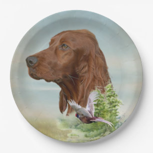 Irish Setter Paper Plate