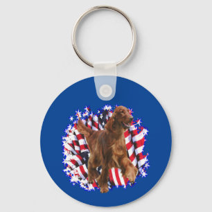Irish Setter Patriot Key Ring