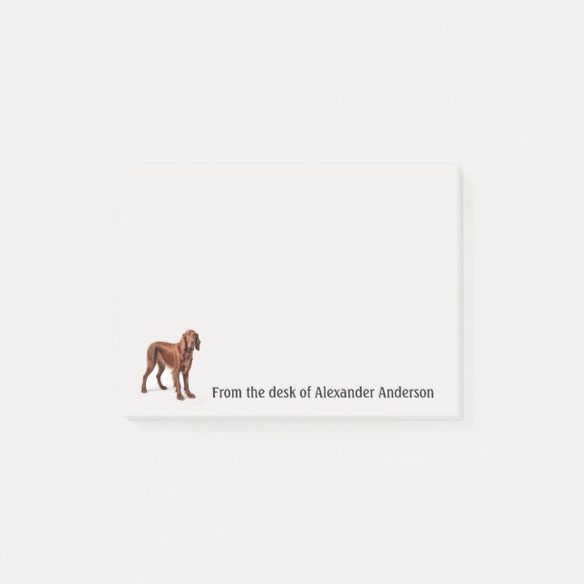 Irish Setter Personalise Post-it Notes (Front)