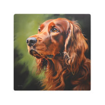 Irish Setter Realism Art Portrait