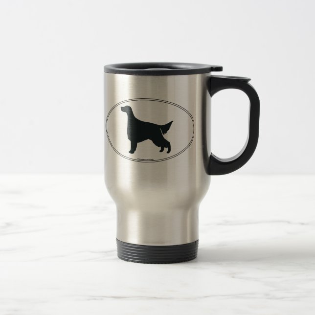 Irish Setter Silhouette Travel Mug (Right)