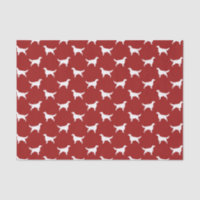 Irish Setter Silhouettes Pattern Red