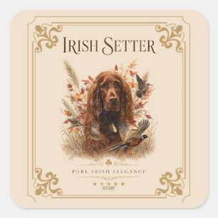 Irish Setter Square Sticker