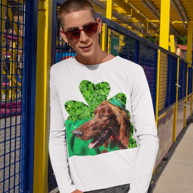 Irish Setter St. Patrick's Men's Lg Sleeve T-Shirt (Irish Setter St. Patrick's Men's Lg Sleeve T-Shirt)
