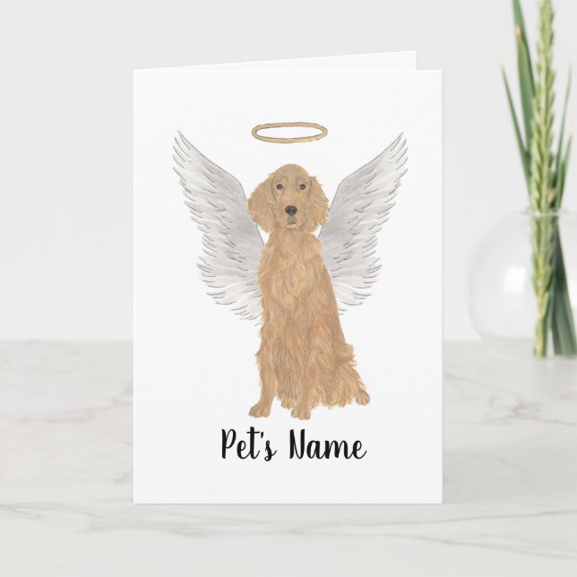 Irish Setter Sympathy Memorial Card (Front)